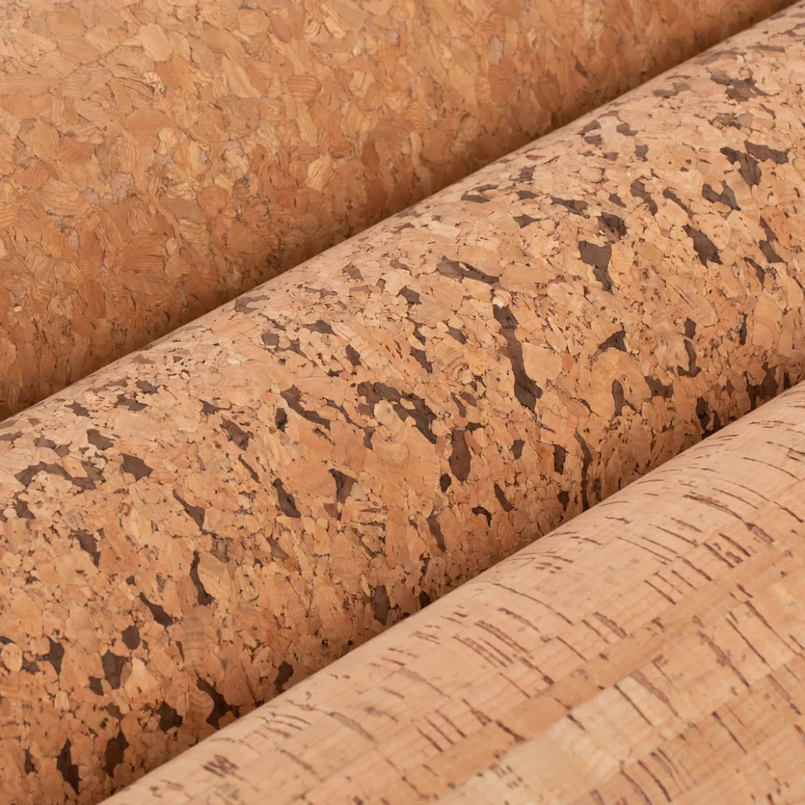 Korkstoff Kork Streifen Meterware natur braun 1,4m Breite