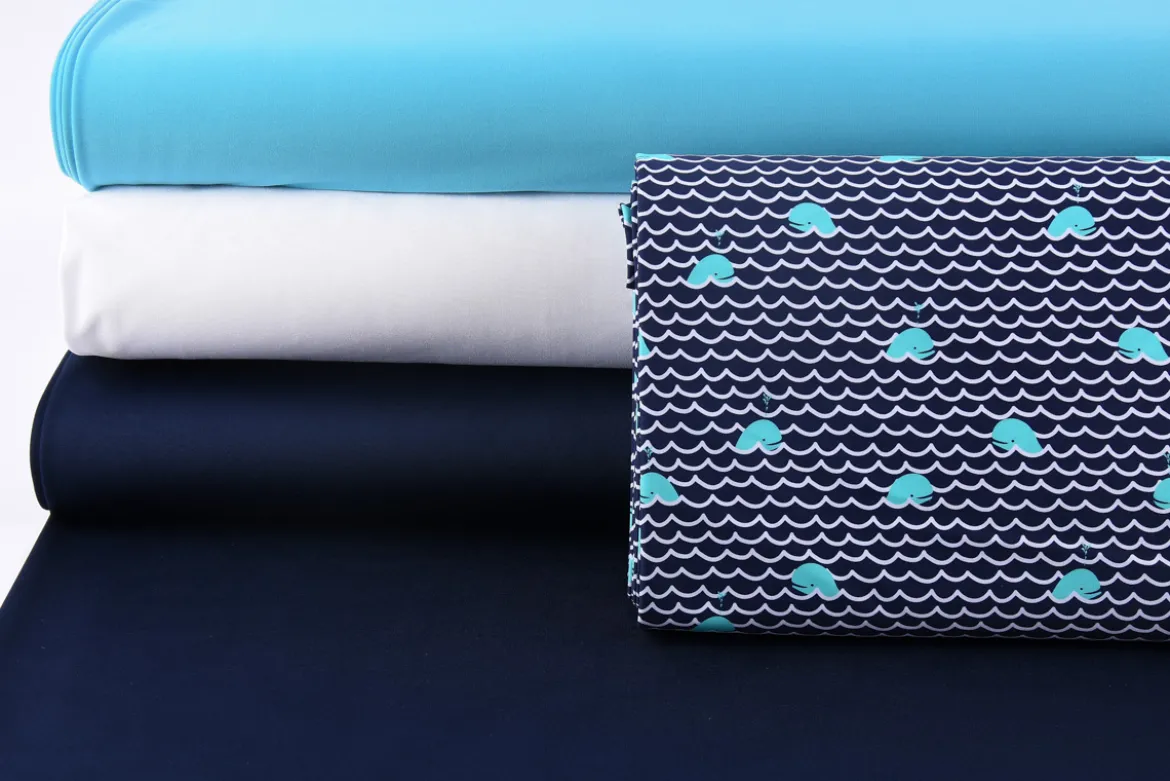 Kreativstoff Elastic Bademodenstoff uni türkis