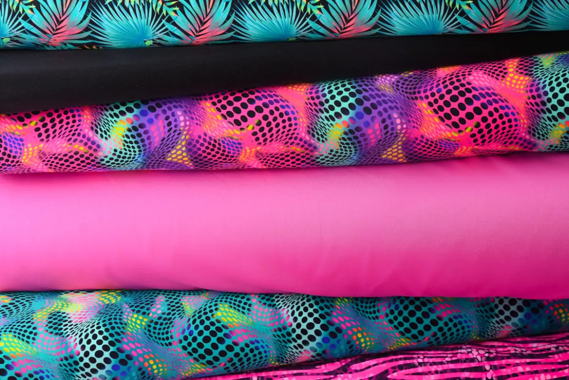 Kreativstoff Elastic Bademodenstoff uni pink