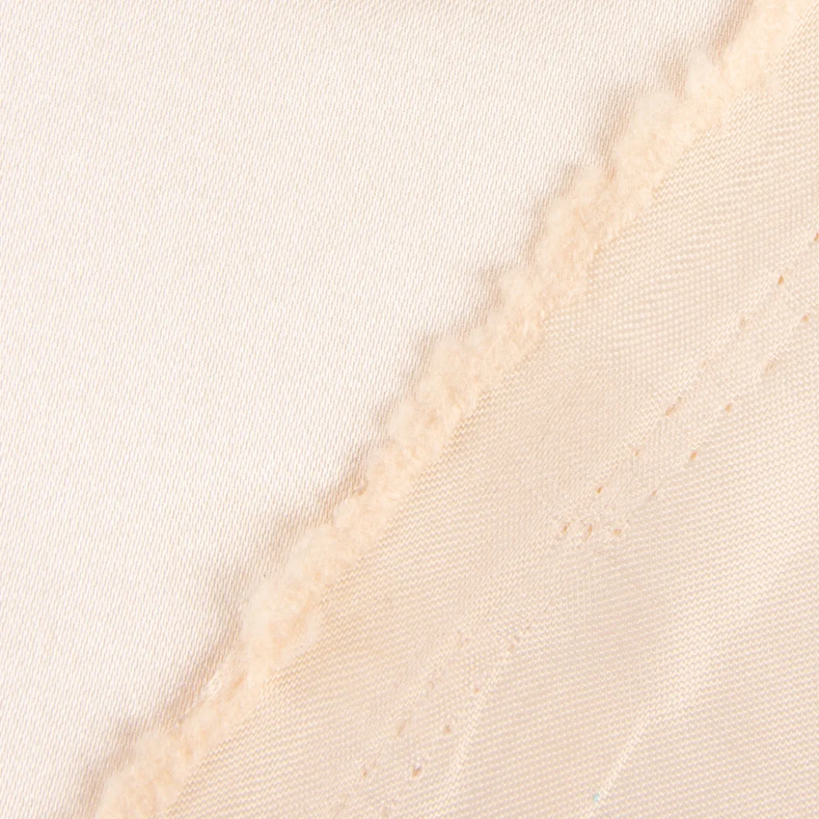 Kreativstoff Satinstoff einfarbig beige 1,45m Breite