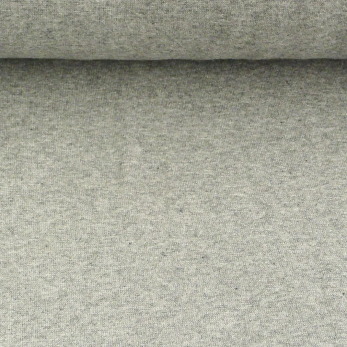 Kreativstoff Strickschlauch Bündchenstoff fein hellgrau meliert 37cm Breite