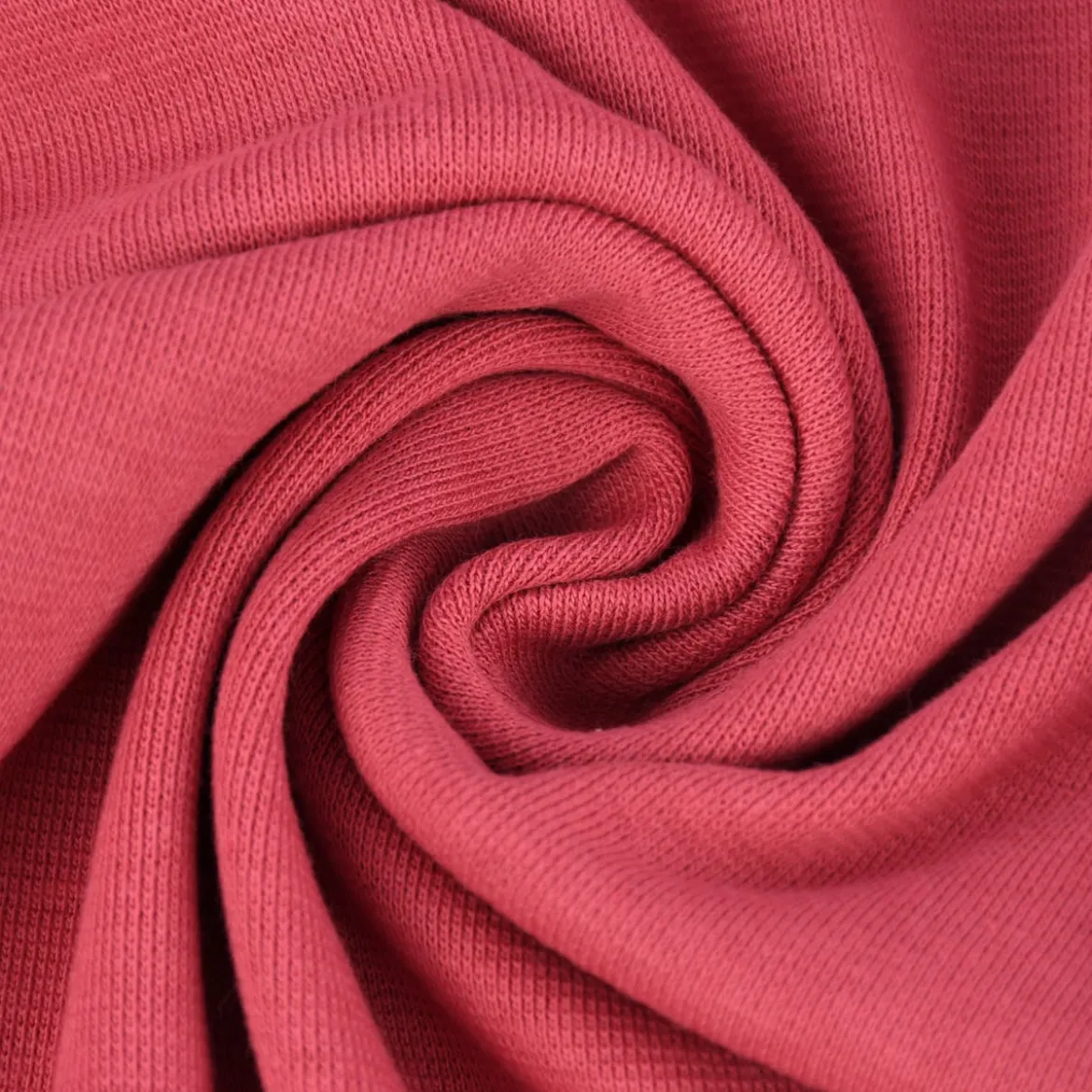 Kreativstoff Strickschlauch Bündchenstoff fein dunkel altrosa 35cm Breite