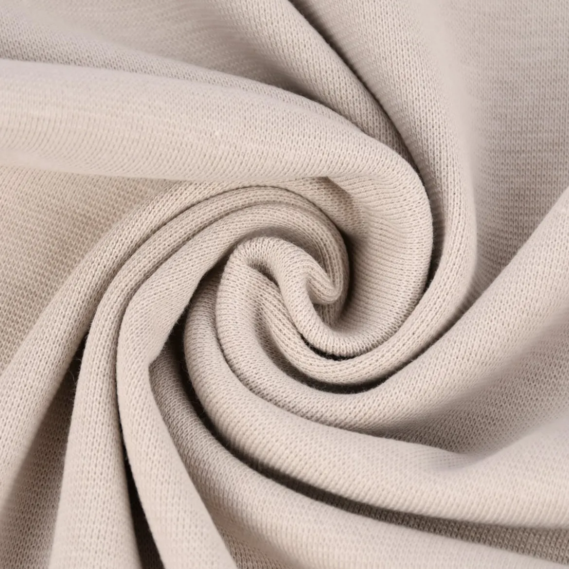 Kreativstoff Strickschlauch Bündchenstoff fein hellgrau 35cm Breite