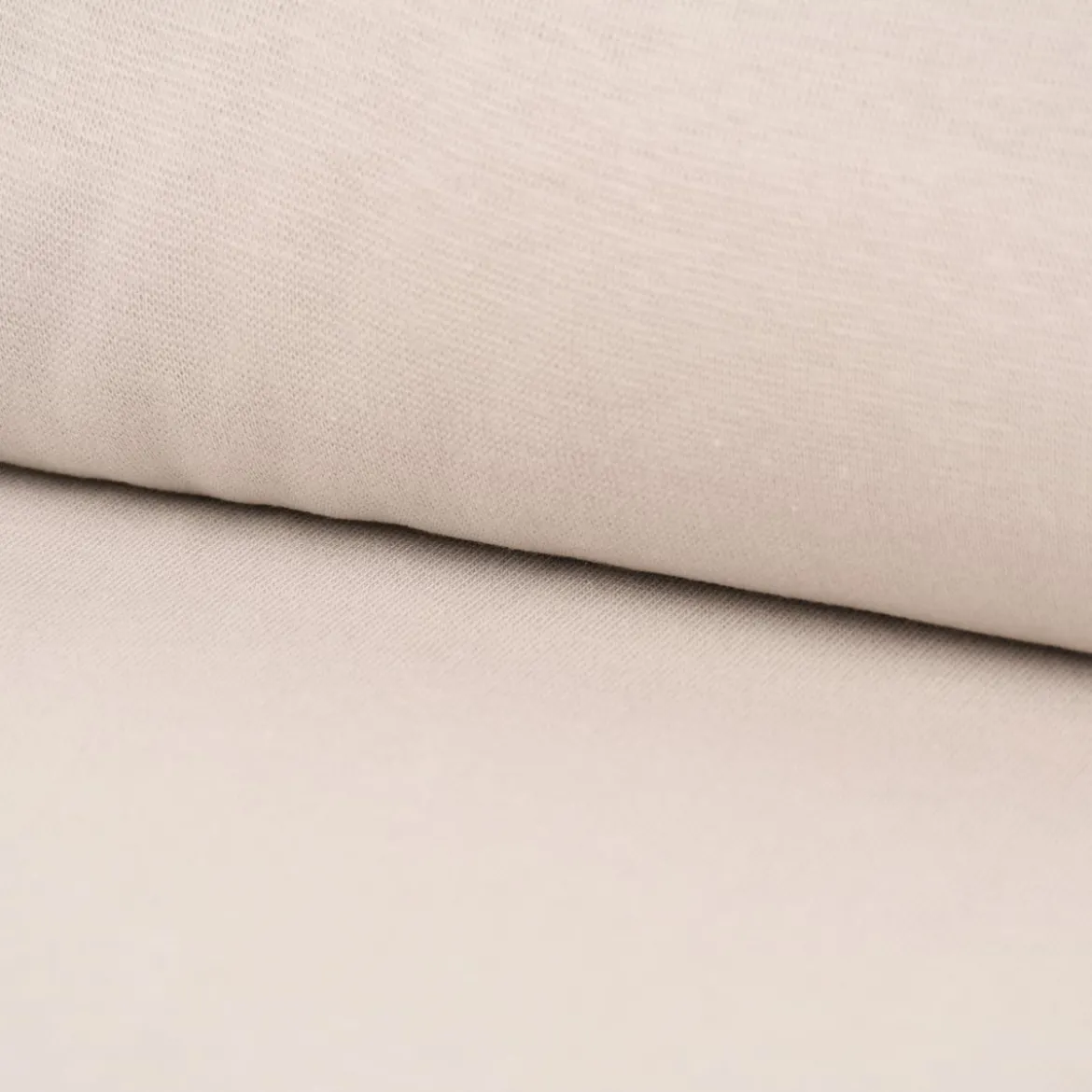 Kreativstoff Strickschlauch Bündchenstoff fein hellgrau 35cm Breite