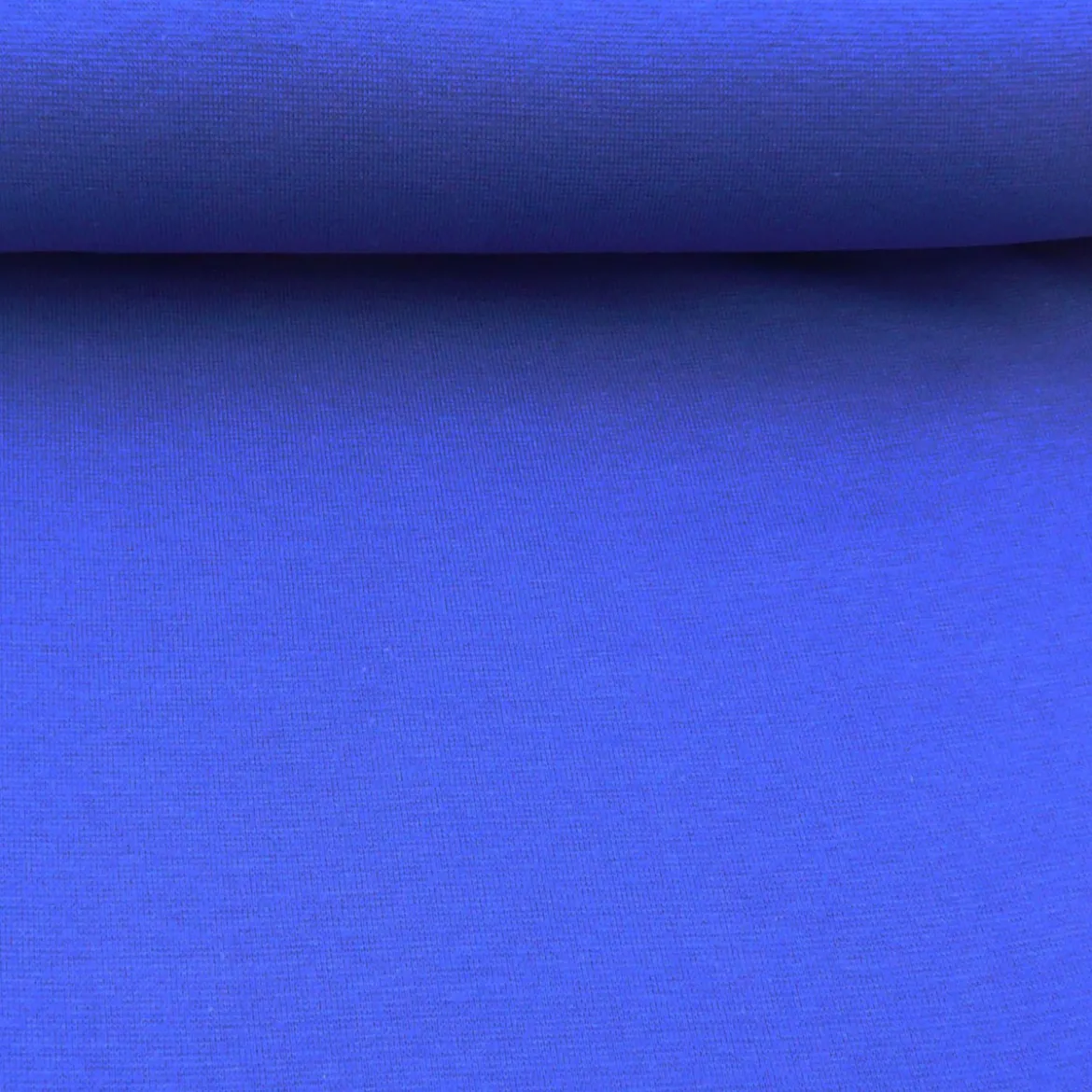 Kreativstoff Strickschlauch Bündchenstoff fein blau royalblau 37cm Breite
