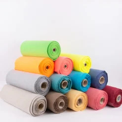 Kreativstoff Strickschlauch Bündchenstoff Organic Bio Baumwolle grob türkis 43cm Breite