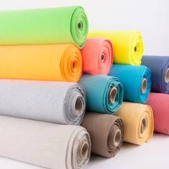 Kreativstoff Strickschlauch Bündchenstoff Organic Bio Baumwolle grob türkis 43cm Breite