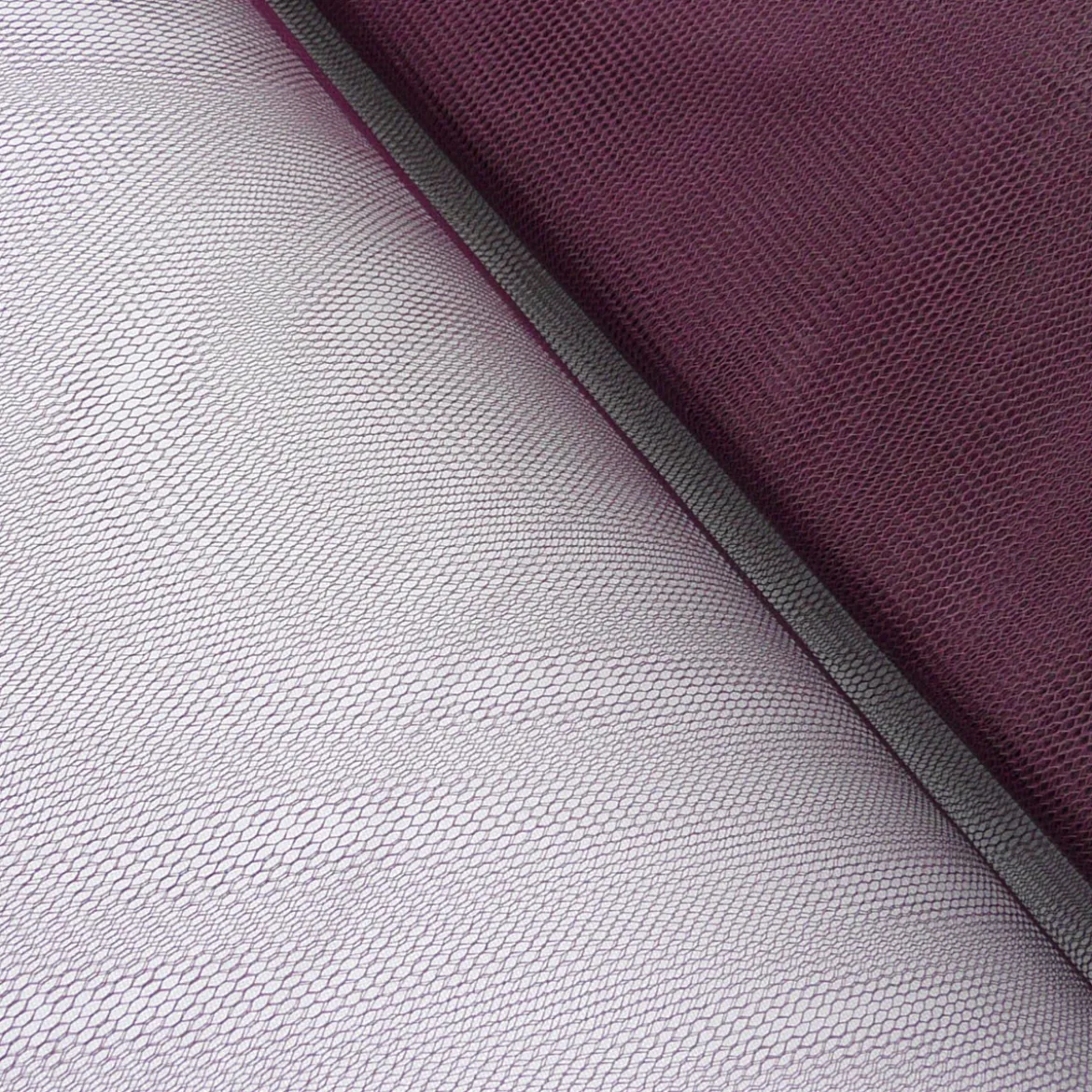 Kreativstoff Tüll Polyester bordeaux rot 1,4m Breite