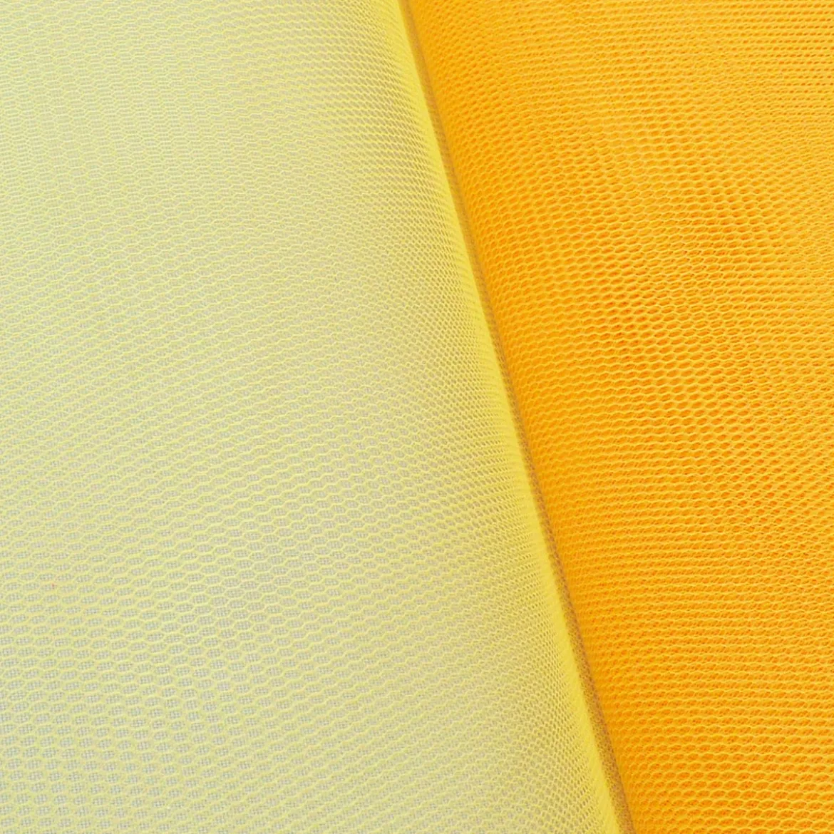 Kreativstoff Tüll Polyester gelb 1,4m Breite