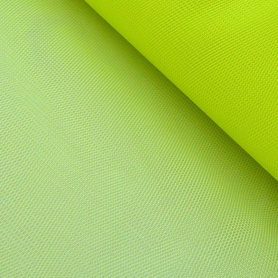 Kreativstoff Tüll Polyester neon gelb 1,4m Breite