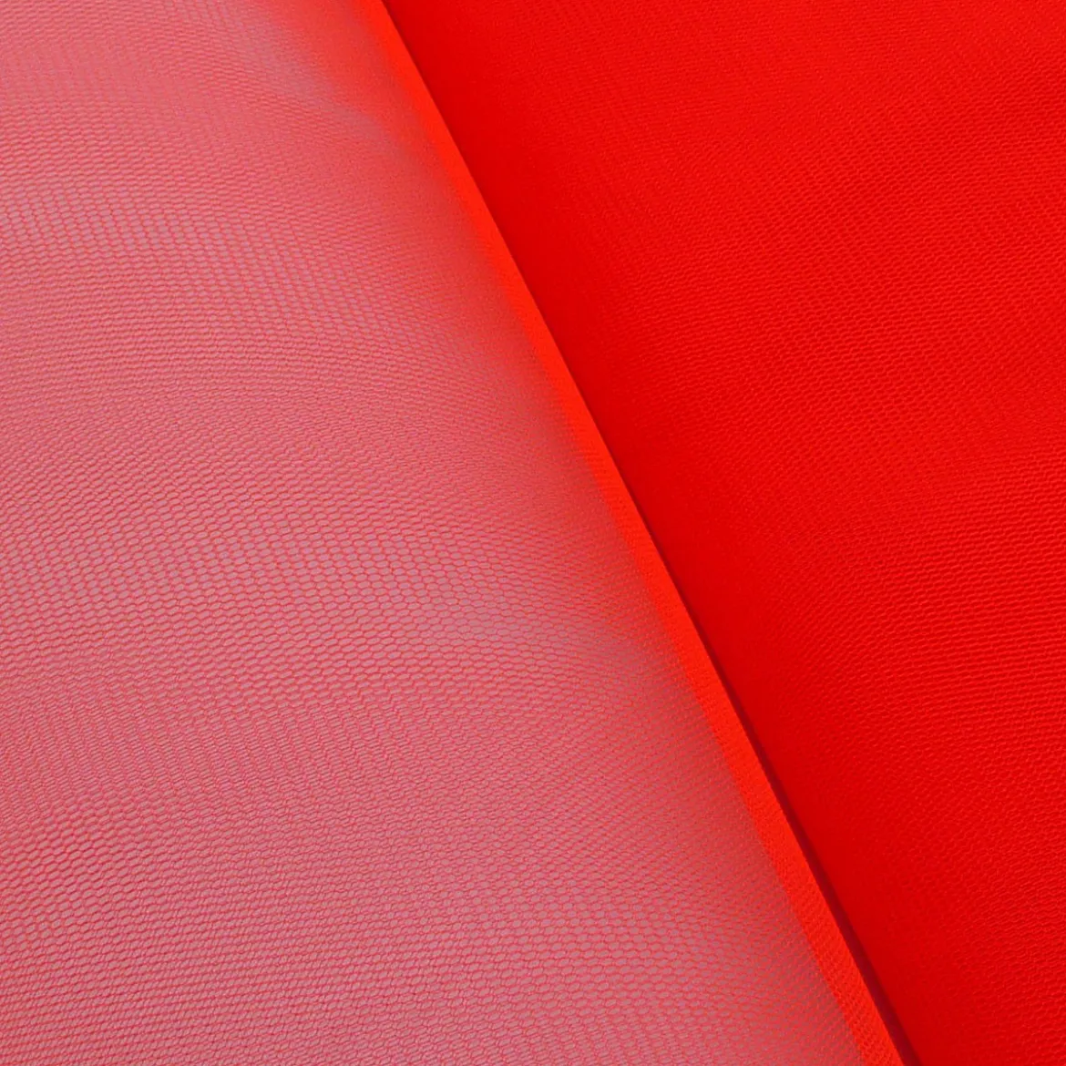 Kreativstoff Tüll Polyester neon orange 1,4m Breite