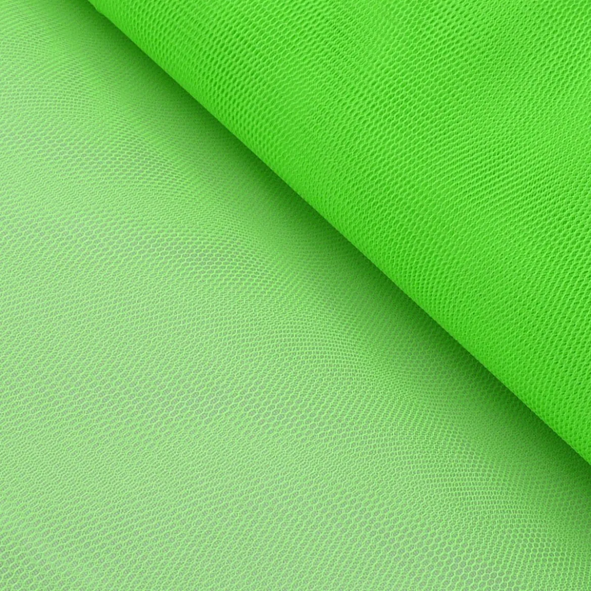 Kreativstoff Tüll Polyester neon grün 1,4m Breite