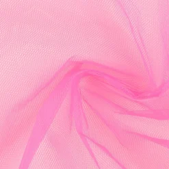 Kreativstoff Tüll Polyester neon pink 1,4m Breite