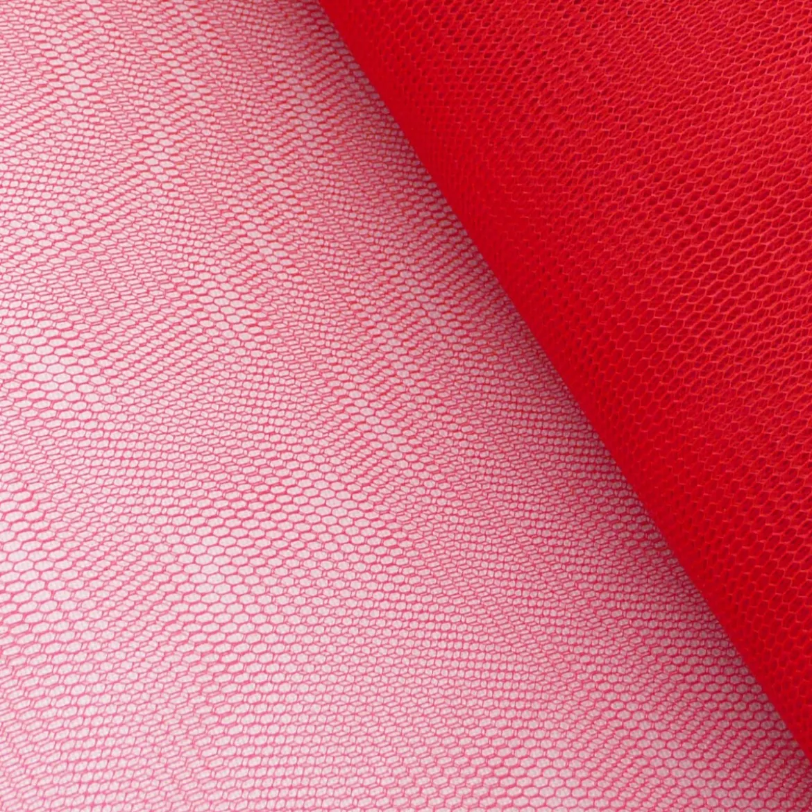 Kreativstoff Tüll Polyester rot 1,4m Breite