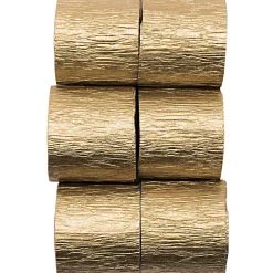 Kreppbänder Gold 3,5cmx10m von Rico Design im 6er Set