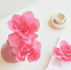Krepppapier Blüten Neonpink 3er Set von Rico Design (La Vie en Rose)