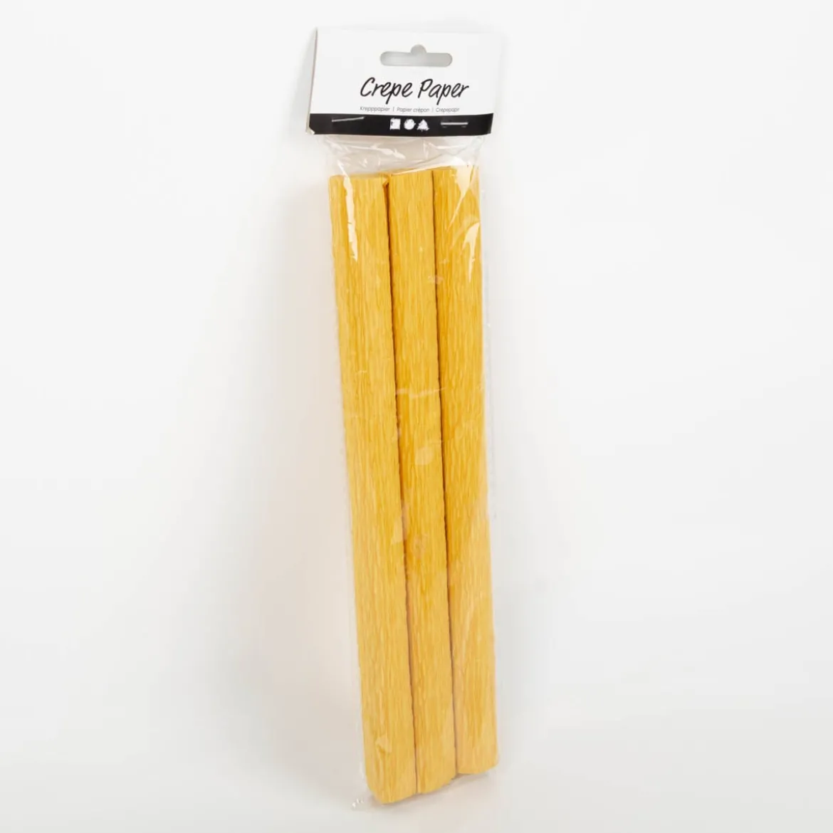 Krepppapier Gelb 3 Bögen 25×60 cm, 180 % Krepp – ideal für Papierblumen | Creativ Company