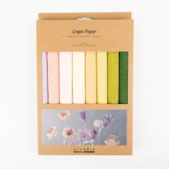 Krepppapier Pastell 8 Bögen 25×60 cm, 180 % Krepp – ideal für Papierblumen | Creativ Company