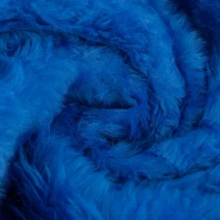 Kunstfell Fellimitat Plüsch Kurzhaar kuschelweich royalblau 1,5m Breite