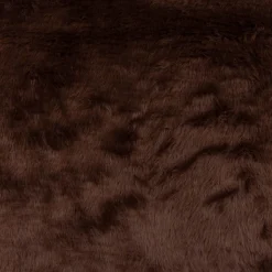 Kunstfell Fellimitat Plüsch Kurzhaar kuschelweich braun 1,5m Breite
