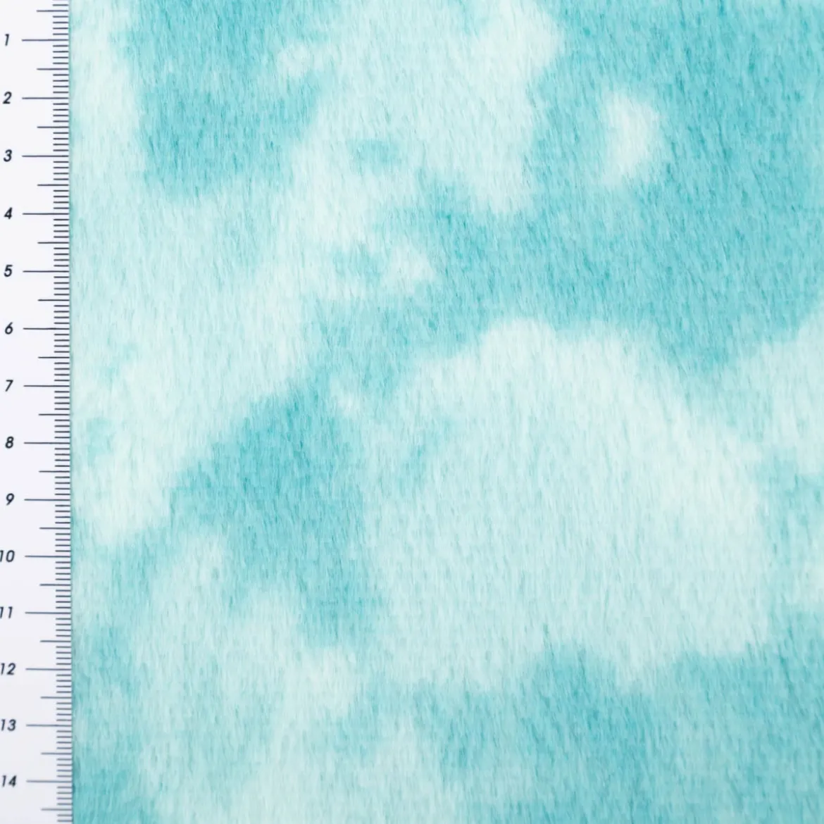 Kunstfelll Soft-Plüsch Meterware Batik blau 1,50m Breite