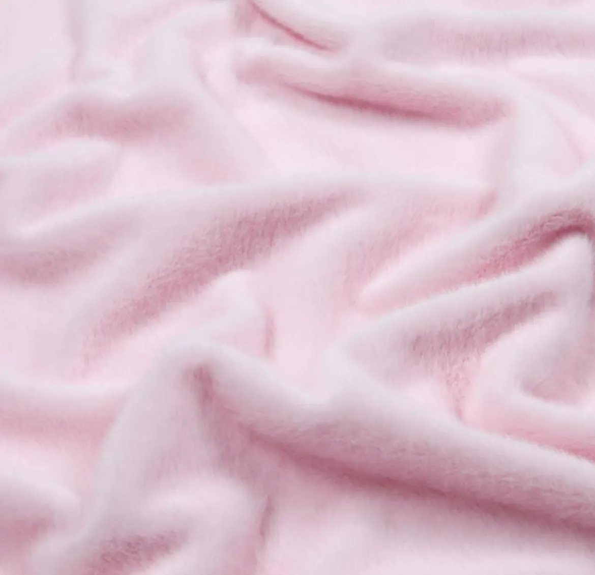 Kunstfell Soft-Plüsch Meterware rosa 1,50m Breite