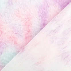 Kunstfell Soft-Plüsch Meterware Batik rosa lila hellblau 1,50m Breite