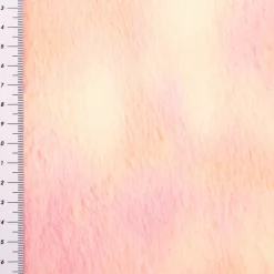Kunstfell Soft-Plüsch Meterware Batik peach rosa gelb 1,50m Breite