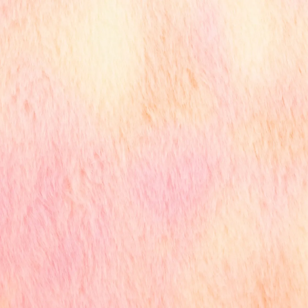 Kunstfell Soft-Plüsch Meterware Batik peach rosa gelb 1,50m Breite
