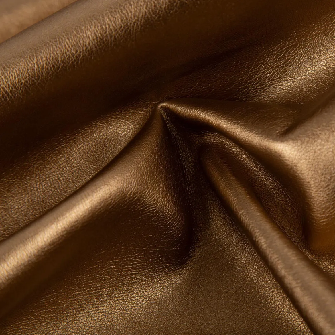 Kunstleder Lederimitat Kreativleder Polsterleder Bekleidungsleder mit Viskose kupfergold metallic 1,4m Breite