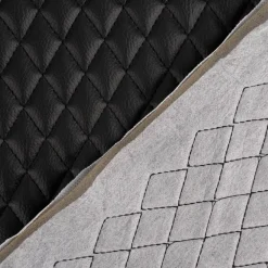 Kunstleder Lederimitat Steppstoff Steppung Rauten schwarz 1,4m Breite