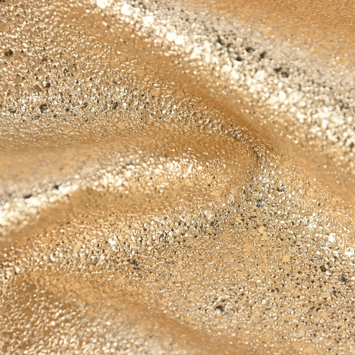 Kunstleder Lederimitat Struktur gold metallic Hochglanz 1,4m Breite