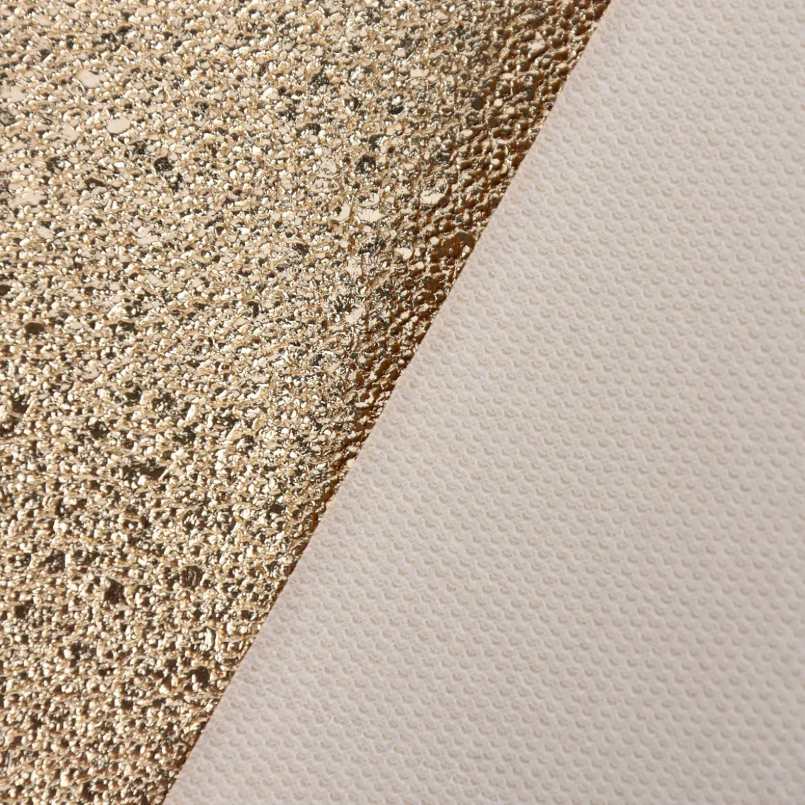Kunstleder Lederimitat Struktur gold metallic Hochglanz 1,4m Breite
