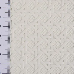 Kunstleder Lederimitat Struktur Geometrisch Relief weiß 1,4m Breite