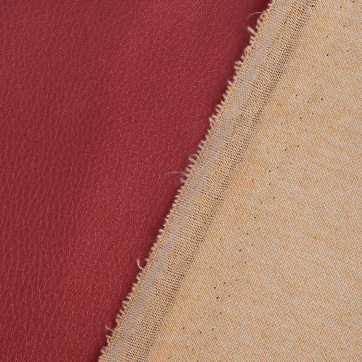 Kunstleder Polsterkunstleder Kreativleder Metallic Glanz rot 1,4m Breite
