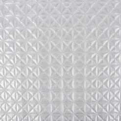 Kunstleder Struktur-Kunstleder Stoff Abschnitt Dreiecke silberfarbig 50x68cm