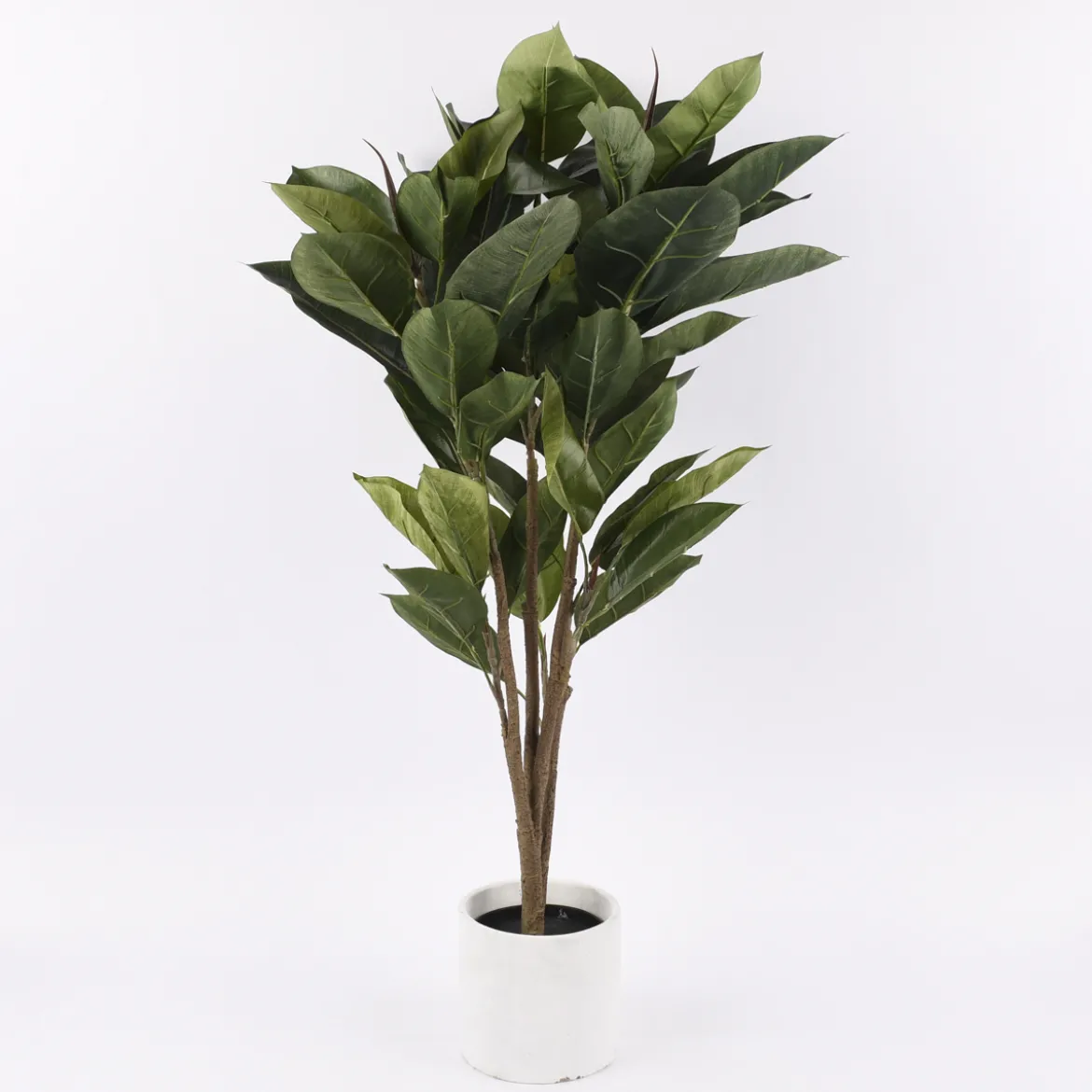Kunstpflanze im Topf Gummibaum grün 93cm