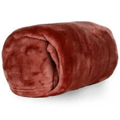 Kuscheldecke Enzo aus flauschiger Mikrofaser redwood rot-orange 130x180cm