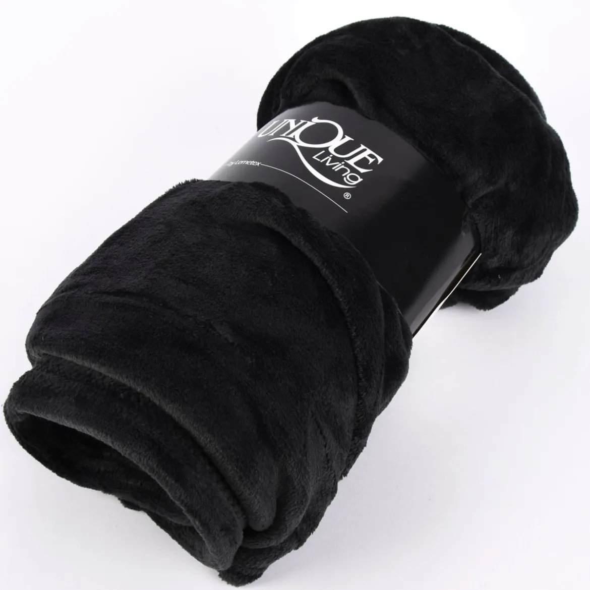 Kuscheldecke Enzo aus Mikrofaser schwarz 130x180cm