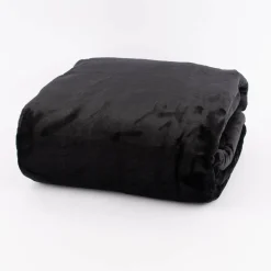 Kuscheldecke in Übergröße einfarbig schwarz 220x240cm
