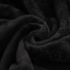 Kuscheldecke in Übergröße einfarbig schwarz 220x240cm