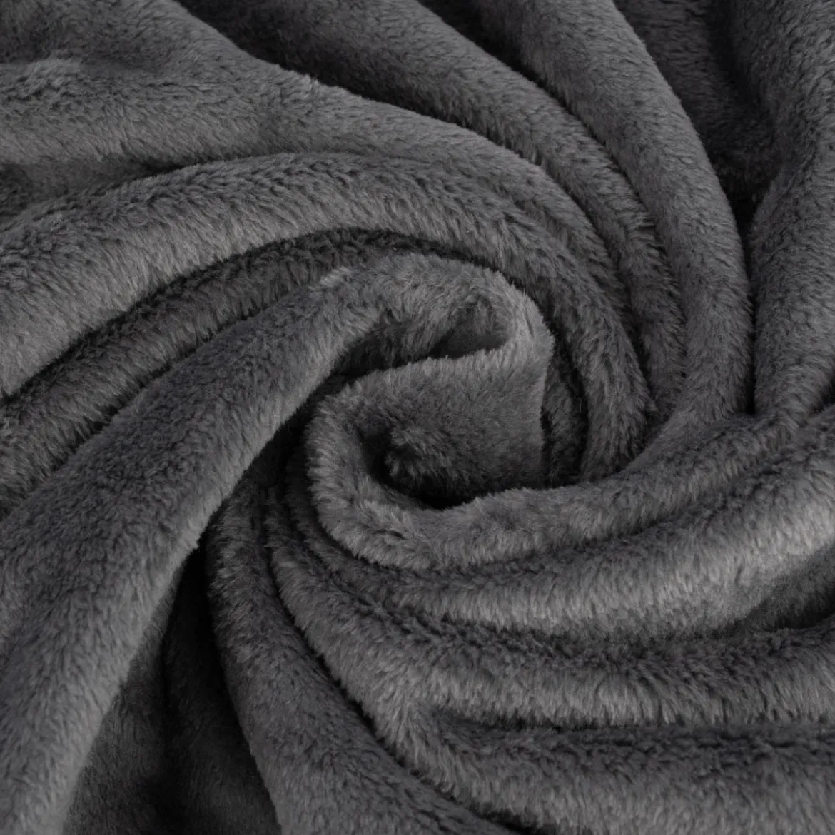 Kuscheldecke in Übergröße einfarbig dunkelgrau 220x240cm
