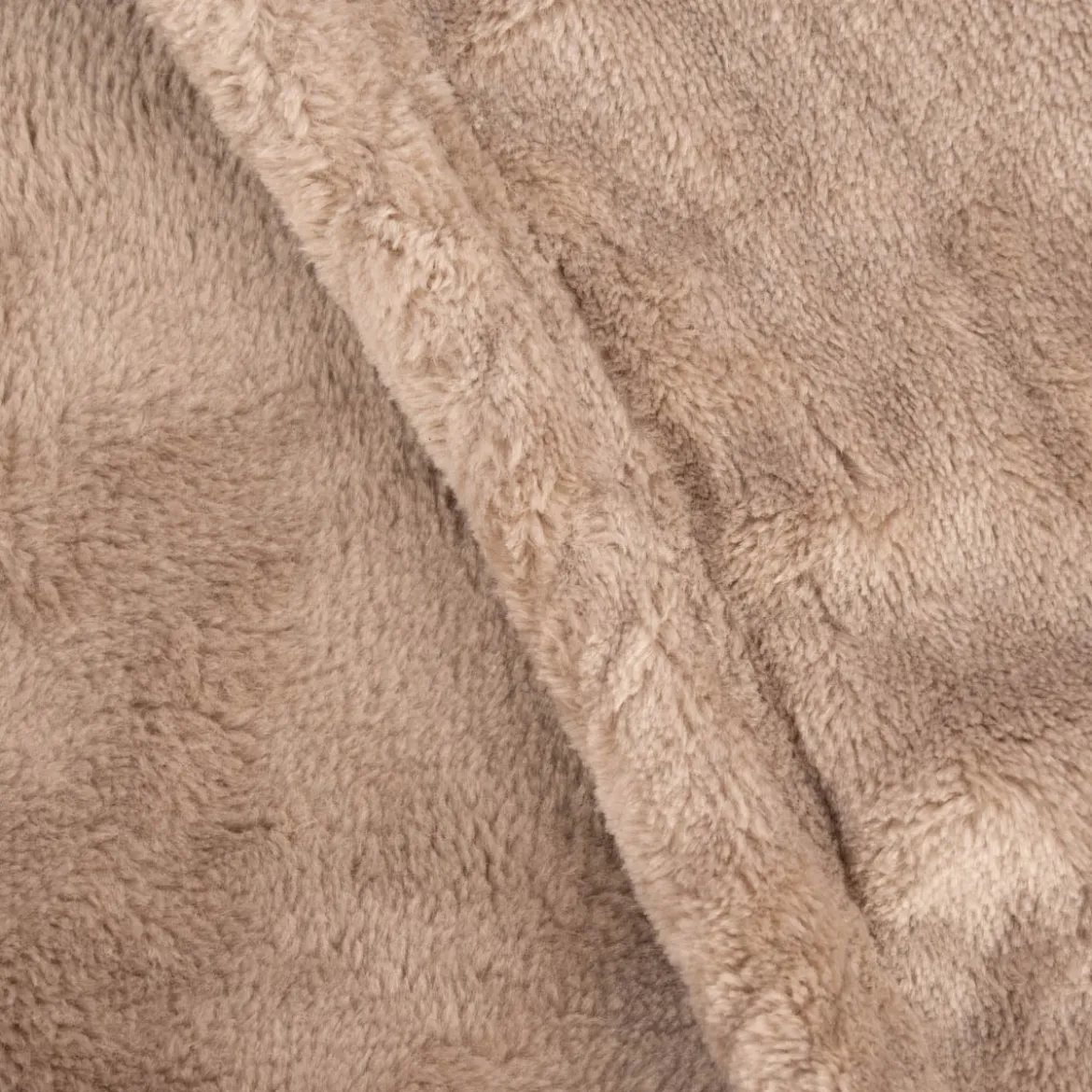 Kuscheldecke in Übergröße einfarbig beige 220x240cm