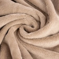 Kuscheldecke in Übergröße einfarbig beige 220x240cm