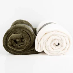 Kuscheldecke Jade mit Kettelrand superflauschig weich Dove White 130x180cm