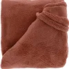 Kuscheldecke Justin aus flauschiger Mikrofaser marsala XL 150x200cm