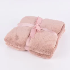 Kuscheldecke Justin aus Mikrofaser altrosa XL 150x200cm
