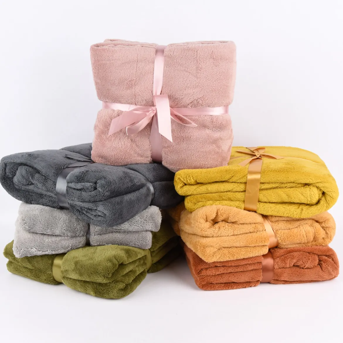 Kuscheldecke Justin aus Mikrofaser altrosa XL 150x200cm
