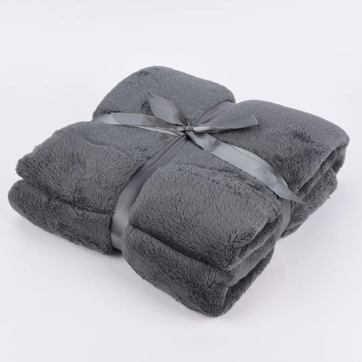 Kuscheldecke Justin aus Mikrofaser dunkelgrau XL 150x200cm