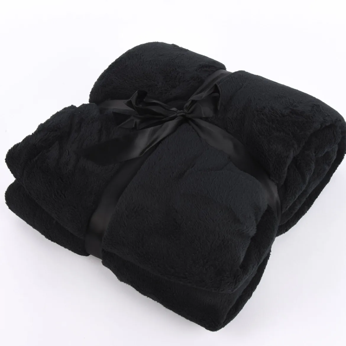 Kuscheldecke Justin aus Mikrofaser schwarz XL 150x200cm